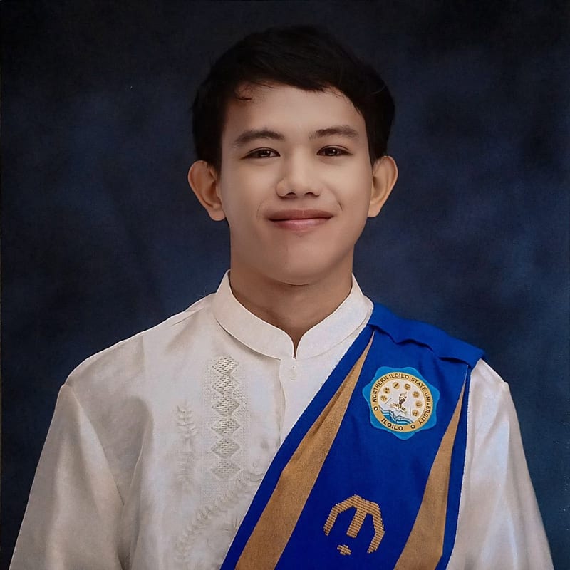 John Paul Bantillo in graduation attire
